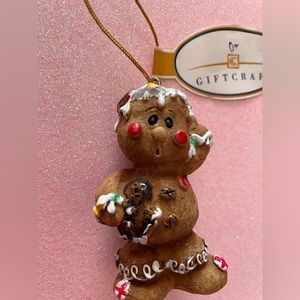 Polyresin Gingerbread Boy Ornament NWT